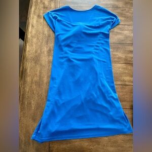 Molly Green (Nashville Boutique) Blue mini dress with tie back in size Medium